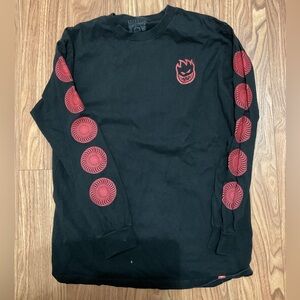 Spitfire red black long sleeve